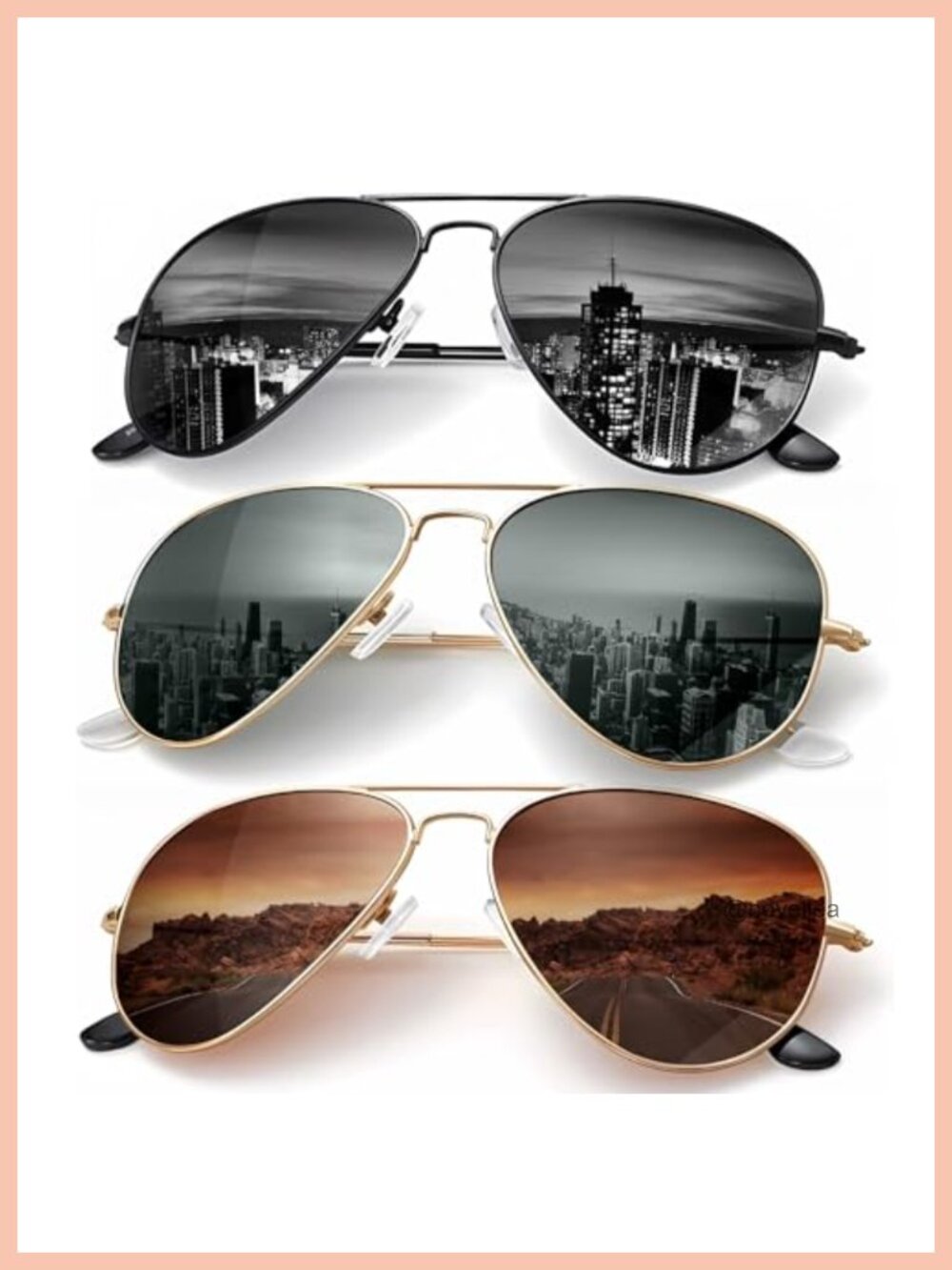 Polarized Aviator Sunglasses UV400 Protection for Men Women